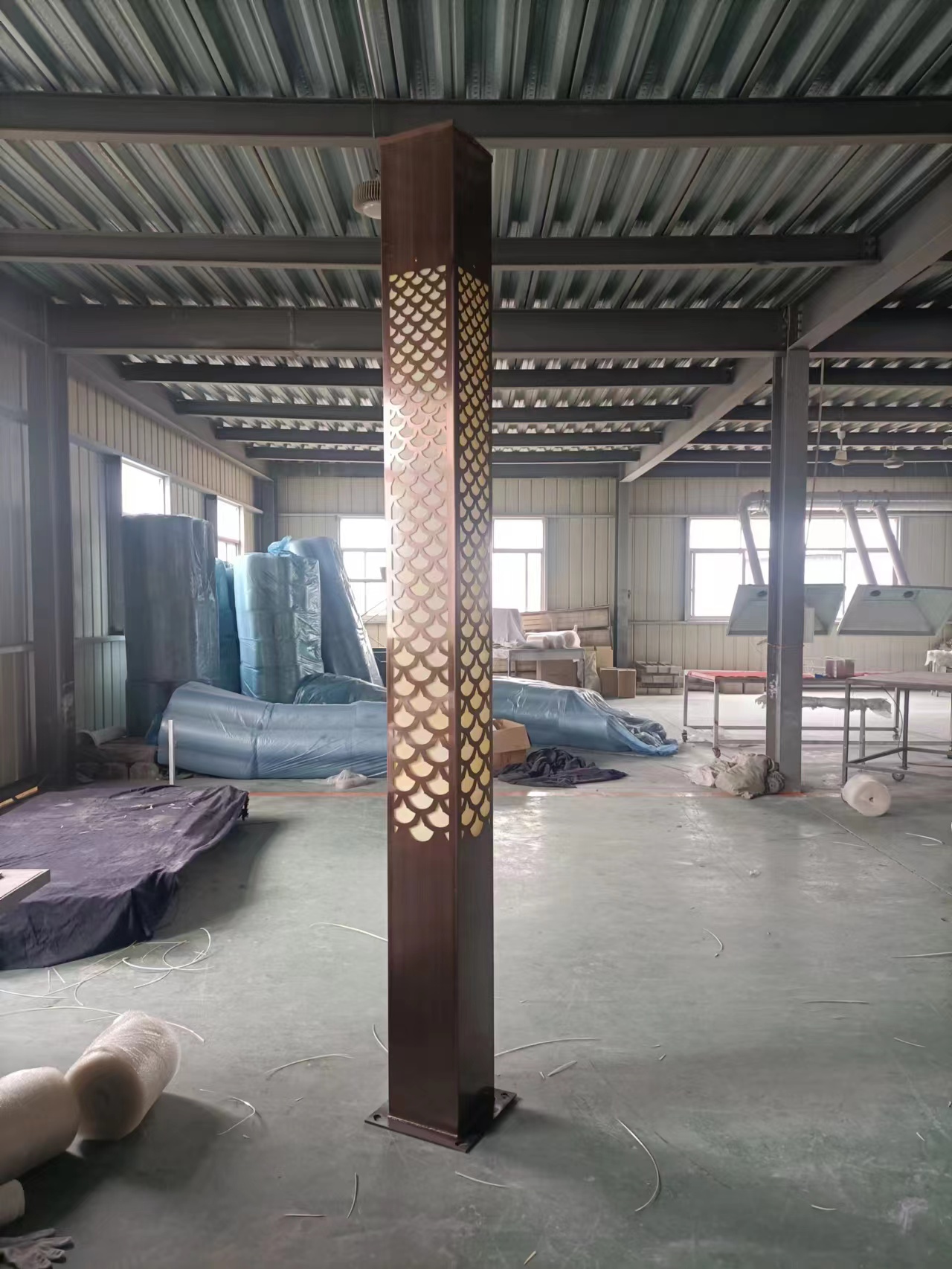 拉丝不锈钢柱形景观灯